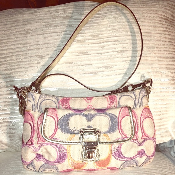 Coach Handbags - COACH POPPY CROSSBODY MULTICOLOR AND SILVER